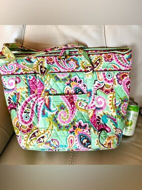 Vera Bradley Quilted Paisley Laptop Tote Tutti Frutti